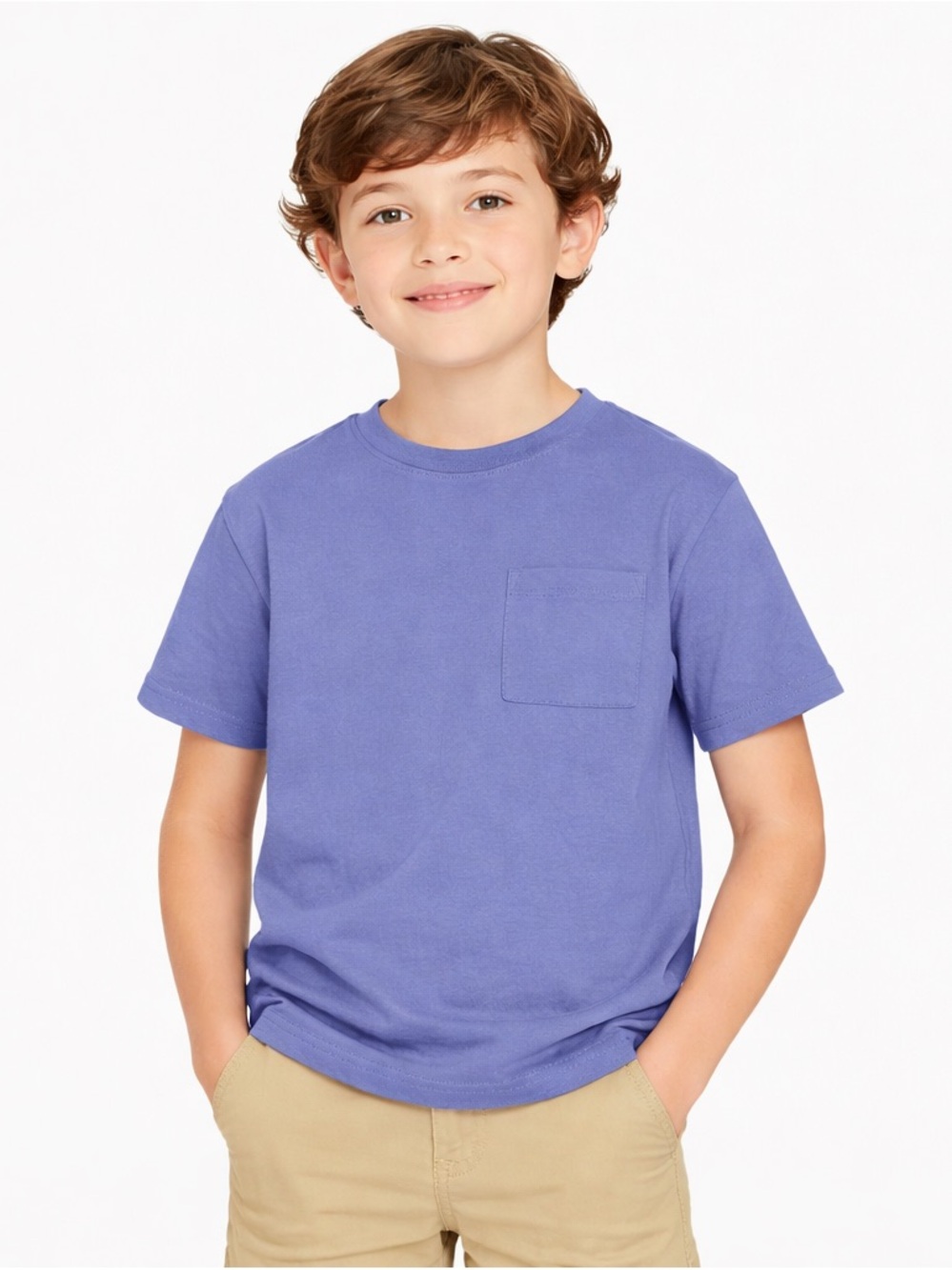 Art Class Boys Purple Pocket Tee Size M 8-10 Casual Basic Shirt NWT